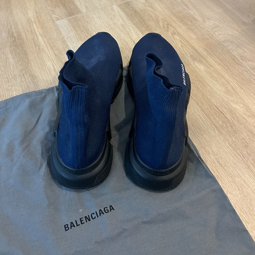 Balenciaga Speed 2.0 Sock Knit Fabric High Top Sneakers - Picture 6 of 7